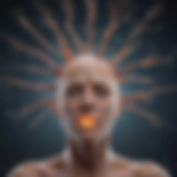 Detailed illustration showcasing the genetic mutations linked to motor neuron disease.