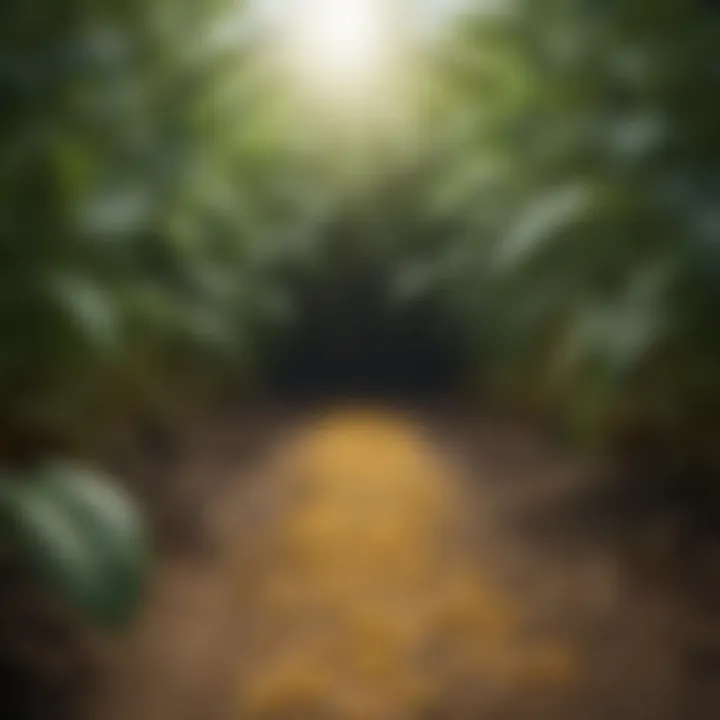 Illustration depicting the benefits of GM crops to agricultural productivity.
