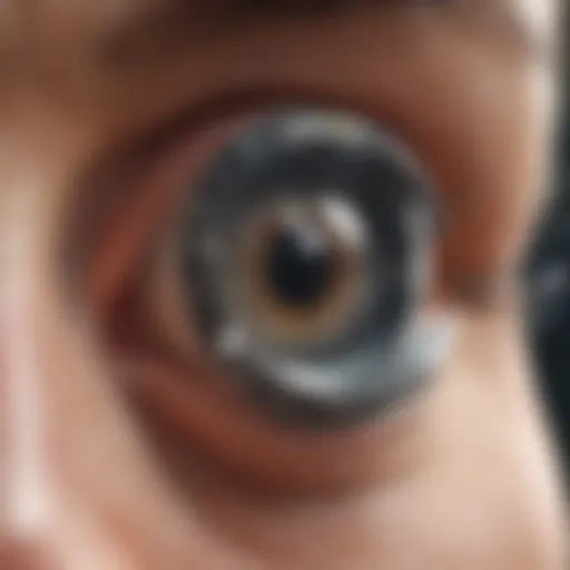 Illustration of a bionic eye implant