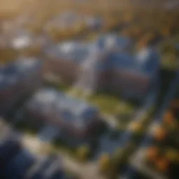 Aerial view of Case Western Reserve University campus