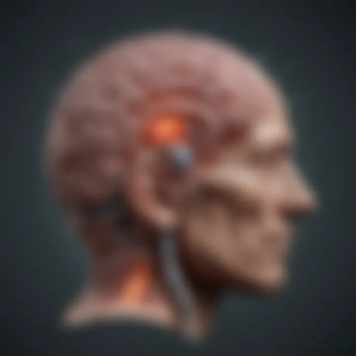 Depiction of cognitive disability symptoms illustrated through brain activity patterns