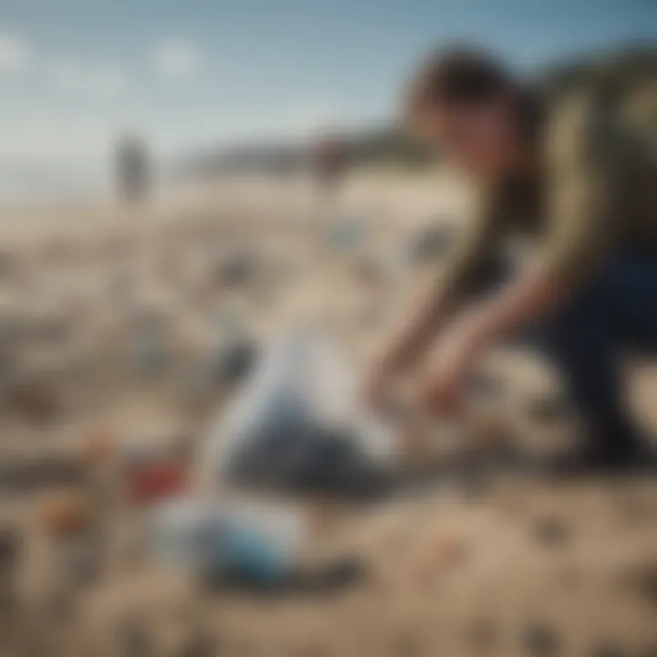 A community beach cleanup event in action