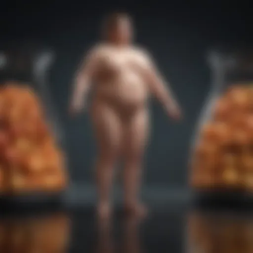Diagram illustrating the health risks associated with truncal obesity