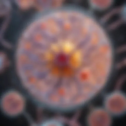 Illustration of transcription in eukaryotic cells