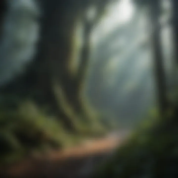 Illustration of sustainable practices in rainforest management