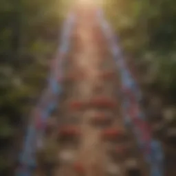 A diagram illustrating the biochemical pathway of porphyrin metabolism.