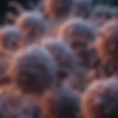 Microscopic View of Lung Cancer Cells Visual representation of lung cancer cells