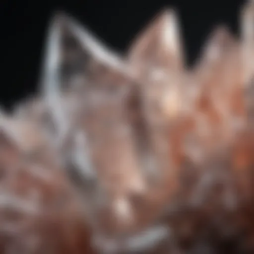 An intricate quartz crystal formation highlighting its natural beauty and unique structure