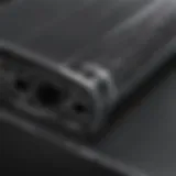 Detailed structure of a carbon fibre I-beam showcasing its unique composition and design.