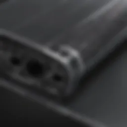 Detailed structure of a carbon fibre I-beam showcasing its unique composition and design.