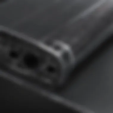 Detailed structure of a carbon fibre I-beam showcasing its unique composition and design.