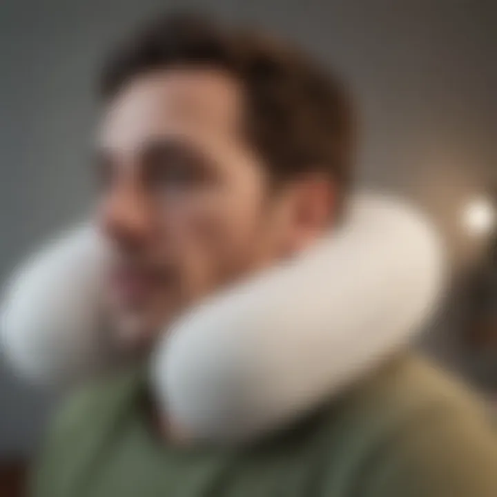 An ergonomic cervical pillow designed for neck support