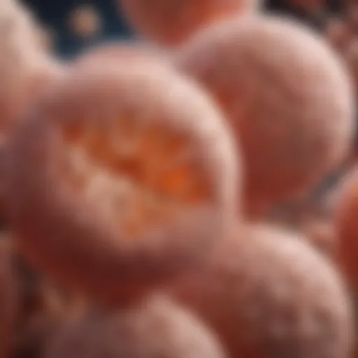 Illustration depicting Lactobacillus rhamnosus GG bacteria in a microscopic view