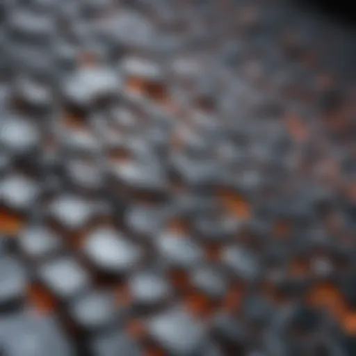 Microstructure of plain carbon steel magnified