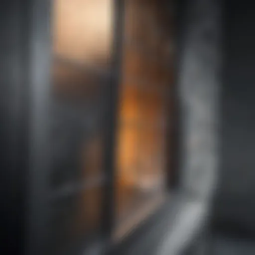 Close-up view of hybrid window frame showcasing material composition