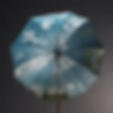Cultural Significance of the Inverted Umbrella A close-up of an inverted umbrella highlighting its cultural significance.