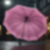 A striking inverted umbrella showcasing innovative design features.