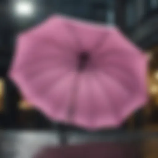 A striking inverted umbrella showcasing innovative design features.