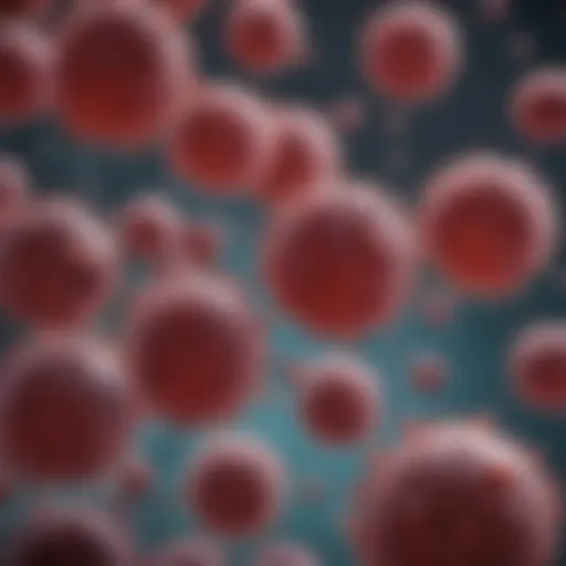Microscopic view of myeloma cells