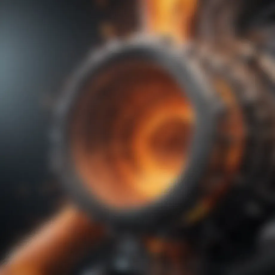 An intricate diagram showcasing the fundamental principles of combustion