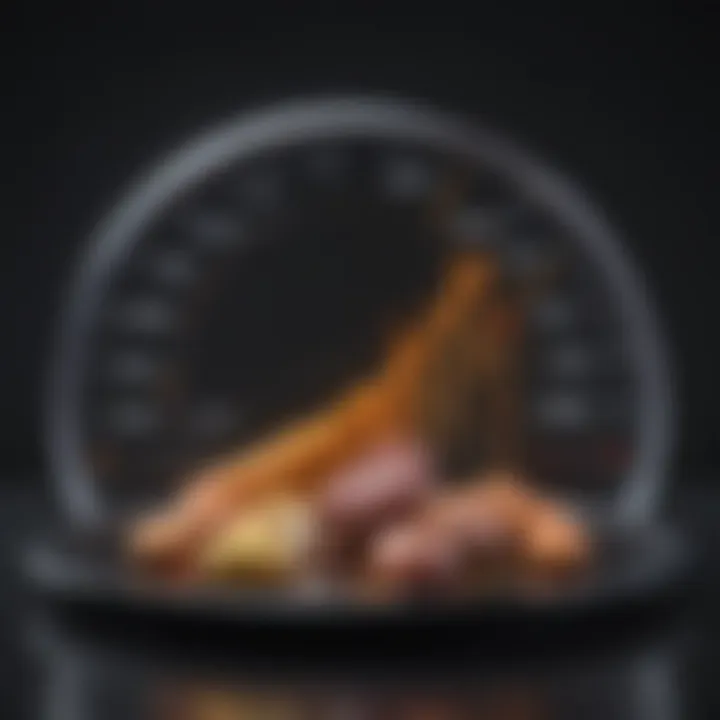 Graph depicting the relationship between protein intake and cholesterol levels