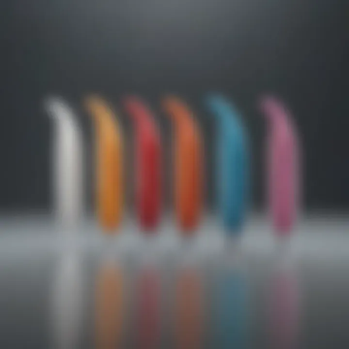 Illustration of various types of long enema nozzles available in the market