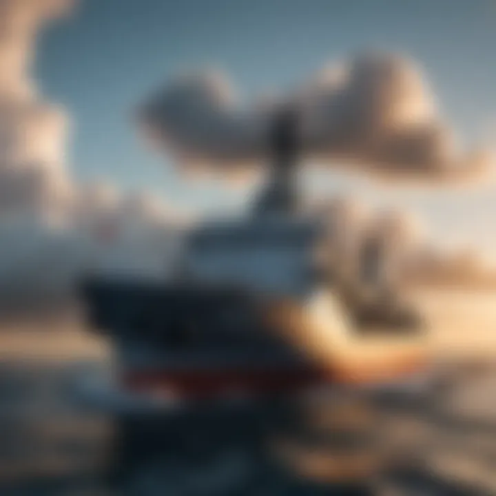 Diagram illustrating the integration of Saba Cloud in marine operations