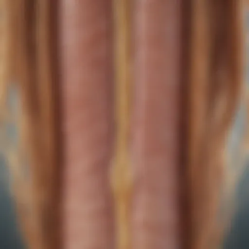 Illustration depicting the structure of a hair shaft highlighting its layers.