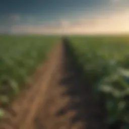 A visual representation of genetically modified crops in a field.