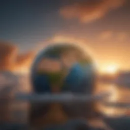 Illustration depicting rising global temperatures