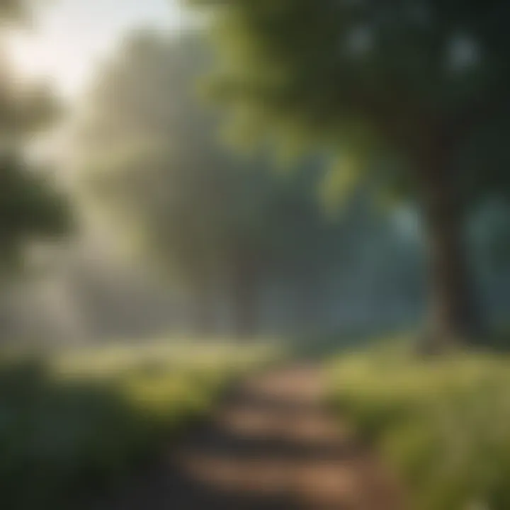 A serene landscape depicting fresh air and clean nature, symbolizing lung health.