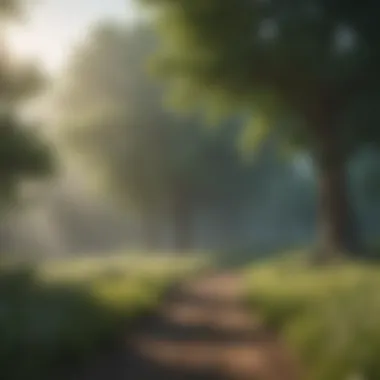 Fresh Air and Lung Health A serene landscape depicting fresh air and clean nature, symbolizing lung health.