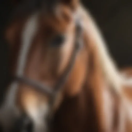 Genetic markers representation showcasing equine DNA