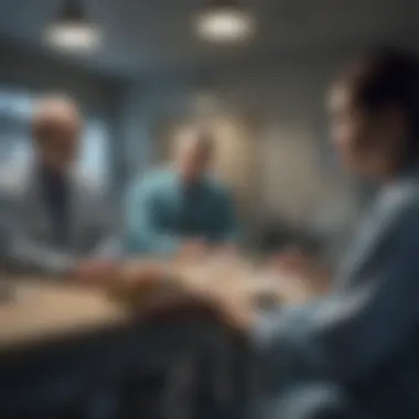A diverse group discussing healthcare access
