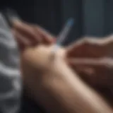 A person receiving a vaccination shot