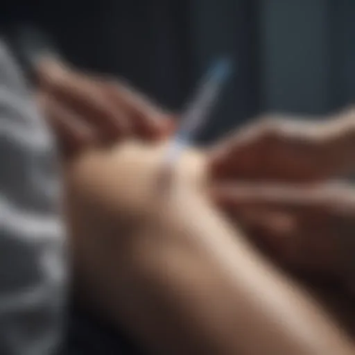 A person receiving a vaccination shot