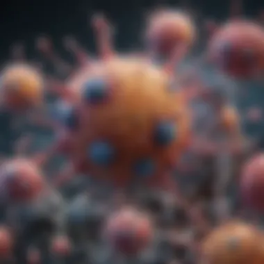 Diagram illustrating molecular mechanisms involved in infiltrating squamous cell carcinoma