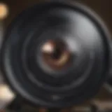 Close-up view of a scientific loupe highlighting intricate details