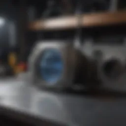Ultrasonic testing equipment demonstrating wall thickness measurement
