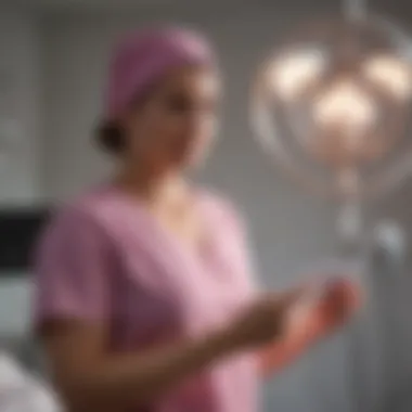 Holistic Assessment in Breast Cancer Care Nurse conducting a holistic assessment for a breast cancer patient