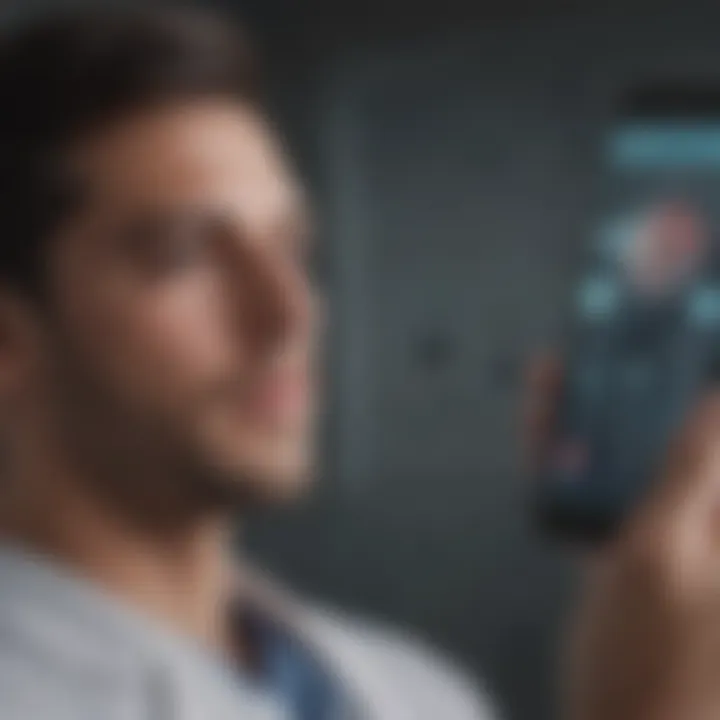 A futuristic depiction of patient engagement and interaction with health apps.