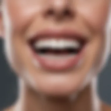 Illustration of the chemical reaction that occurs during teeth whitening
