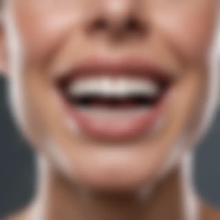 Illustration of the chemical reaction that occurs during teeth whitening