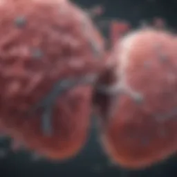Illustration of probiotics influencing liver health