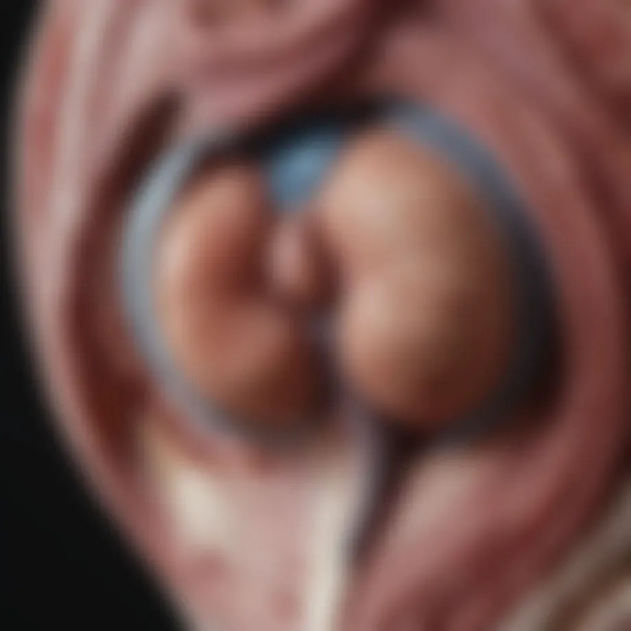 Illustration of prostate anatomy showing enlargement