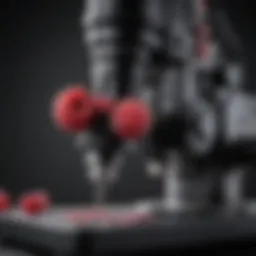 Close-up of a Raspberry Pi microscope setup showcasing the components
