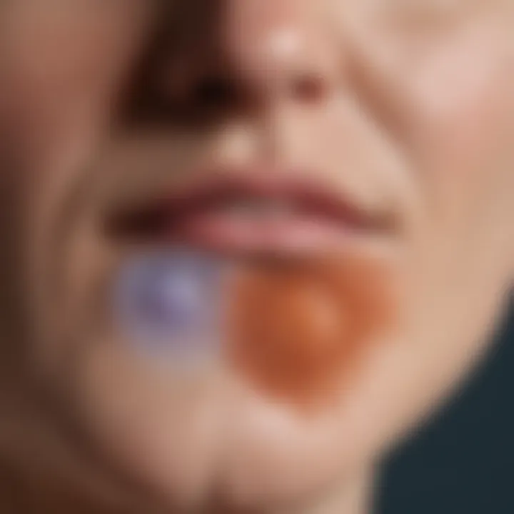Illustration of skin layers affected by cancer