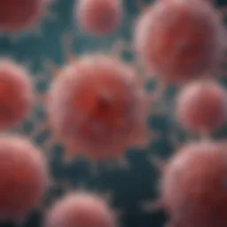 Microscopic view of stem cells exhibiting differentiation potential