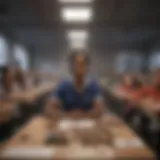 A diverse classroom showcasing varying educational engagement levels