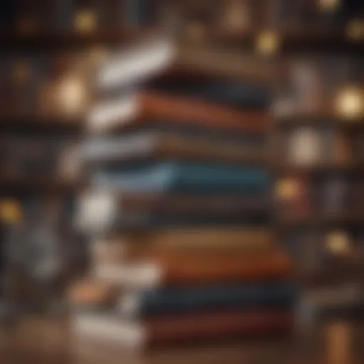 Illustration of a diverse group of books representing various scientific disciplines.
